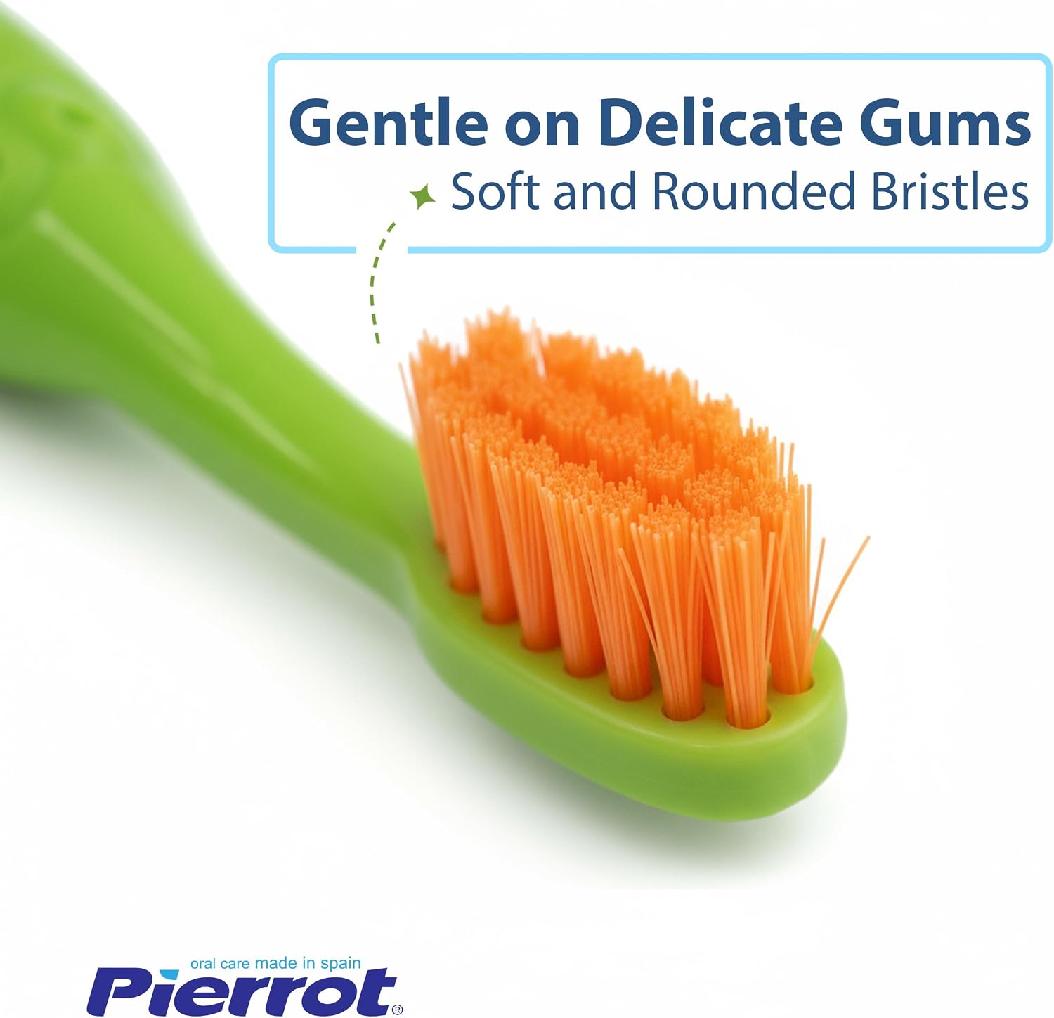 Pierrot Sharky Kids Toothbrush – Soft Bristles for Toddlers and Kids, Shark Handle with Suction Base and Cap, Easy-Grip Child-Friendly Toothbrush for Ages 2-8, Gentle Brushing, Pack of 4