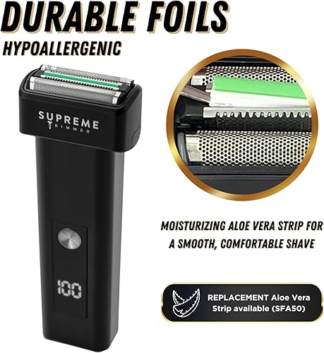Miniatura 3 de Supreme Trimmer T-Fader - Afeitadora de láminas  Maquinilla de afeitar eléctrica USB-C de 120 minutos de tiempo de funcionamiento  Afeitadora