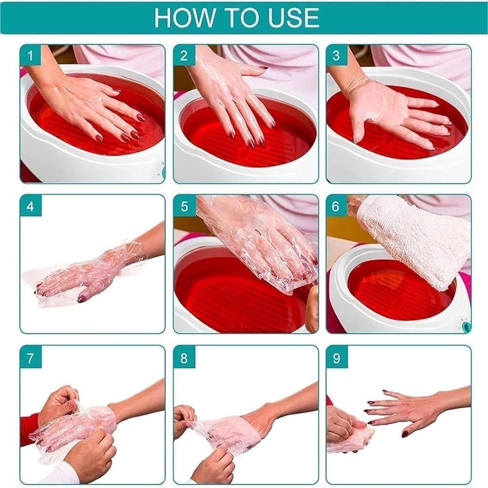Riscaldatore for bagno di cera di paraffina da 4 litri, paraffina | Macchina for terapia con cera calda for mano, piede, gomito, vaso di cera idratante for la casa e il salone(Pink)