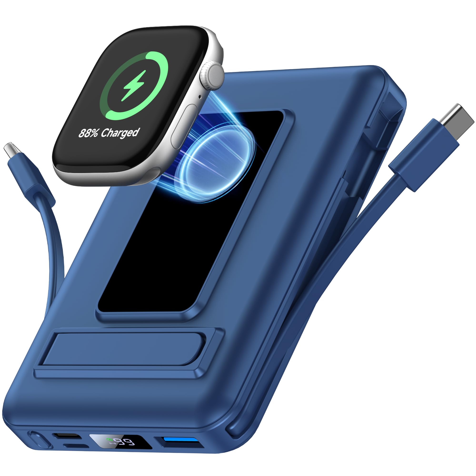 Vexnara per Magsafe Powerbank, 10000mAh Caricatore Portatile Magnetico Power Bank per iPhone, Ricarica Rapida da 20W Batteria Esterna con Display LED per iPhone Air/17/16/15/14/13/12/Apple Watch