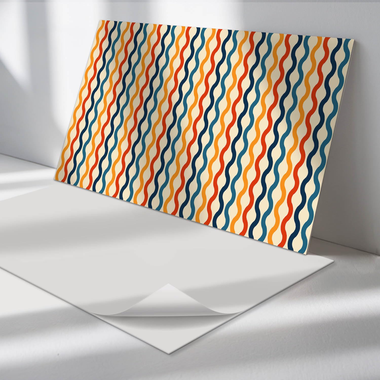 Panneaux décoratifs PVC vagues 40x20 cm au design graphique haut de gamme