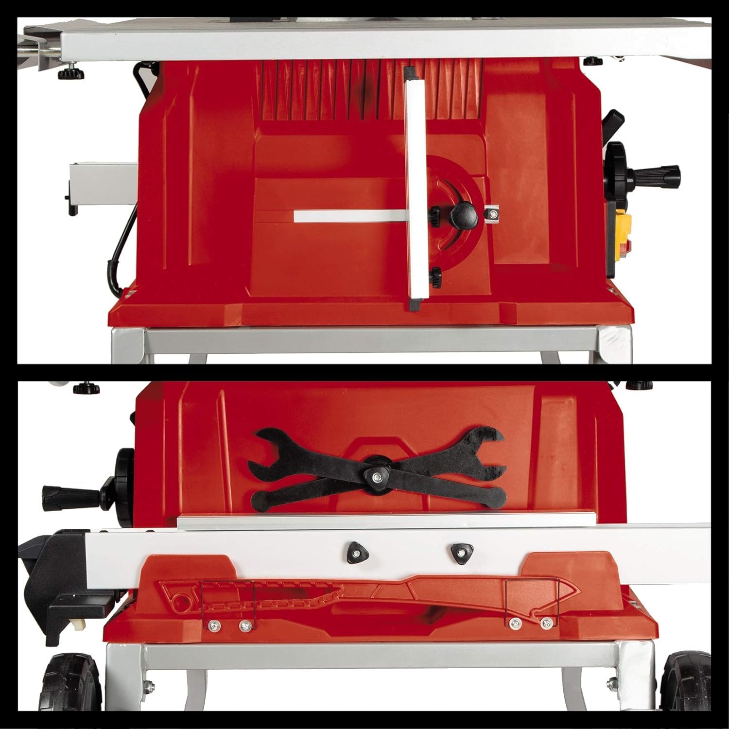 Einhell TE-CC 250 UF Scie Circulaire sur Table 2000 W Glissière de Découpe Démarrage Progressif Repliable