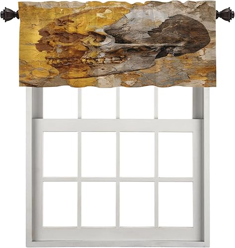 Miniatura 15 de Skeleton Digital Corruption Bedroom Curtains, Neon Cyberpunk Skeleton Scene Blackout Drapes Grommet Insulated Thermal Curtains for Living Room