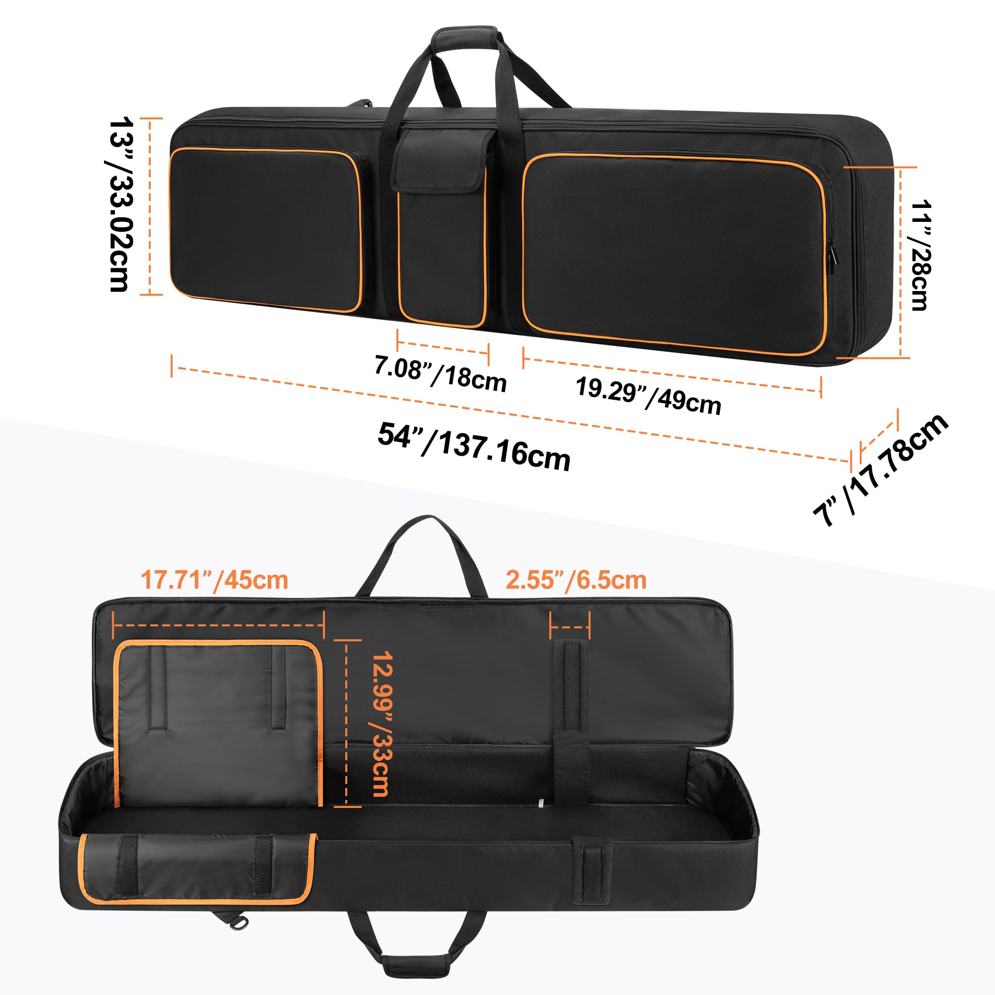 LoDrid Funda para Teclado de 88 Teclas con 6 Patas Inferiores