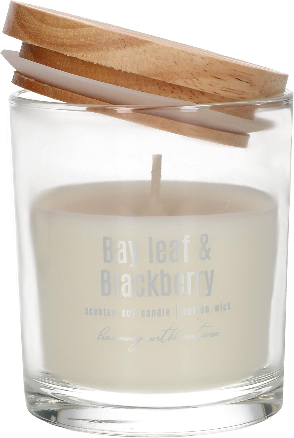 KOTARBAU® Soy Wax Candle Scented Candle in Glass with Wooden Lid (Bay Leaf & Blackberry, 1) - Image 5