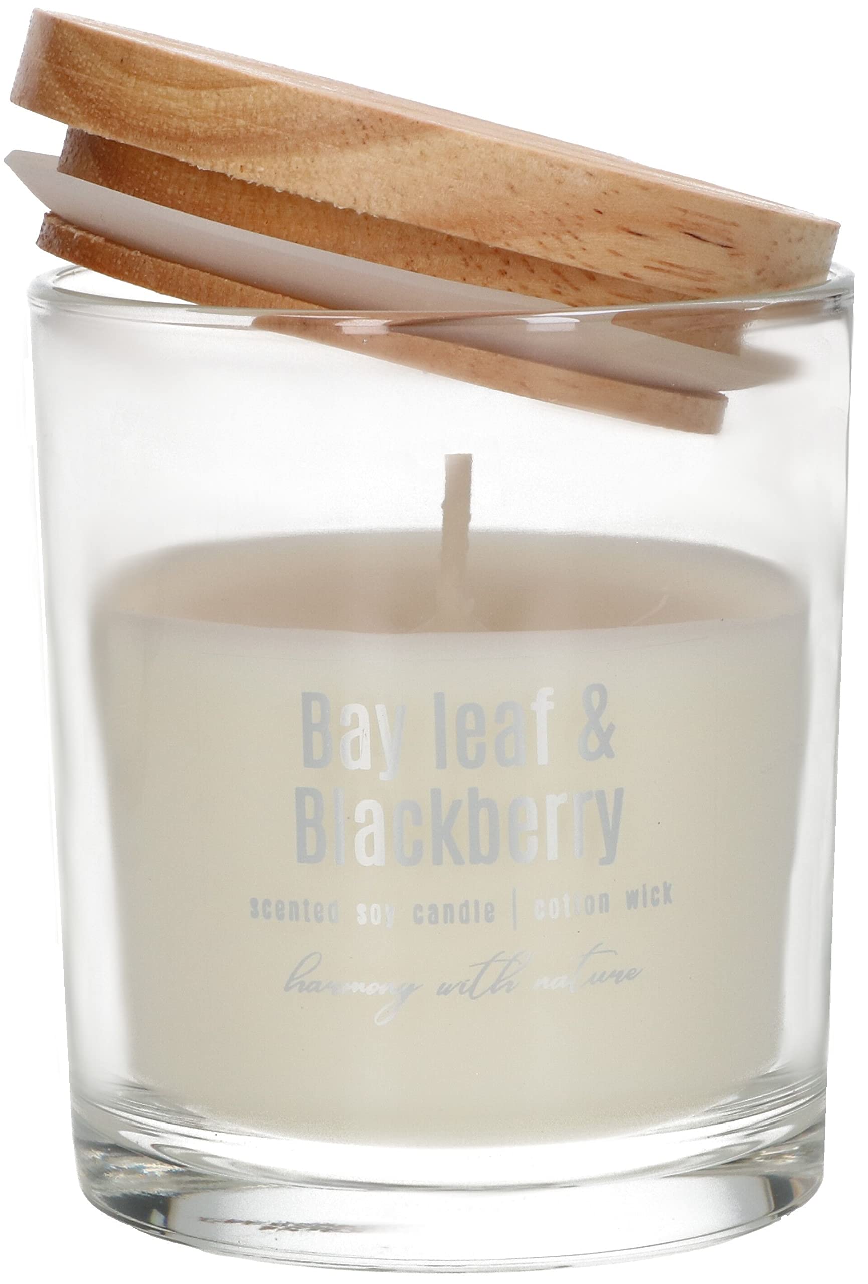 KOTARBAU® 6er Set Sojawachskerze Duftkerze im Glas mit Holzdeckel Bay Leaf & Blackberry