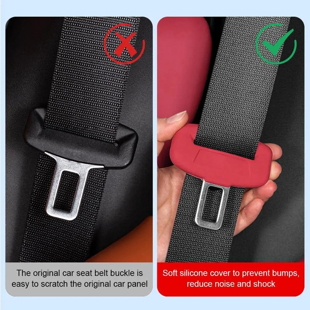 5 coperture con Fibbia per Cintura di Sicurezza per Alfa Romeo 147 156 164 166 159 Mito Giulia Giulietta Stelvio, Protezione per Fibbia per Cintura di Sicurezza,A