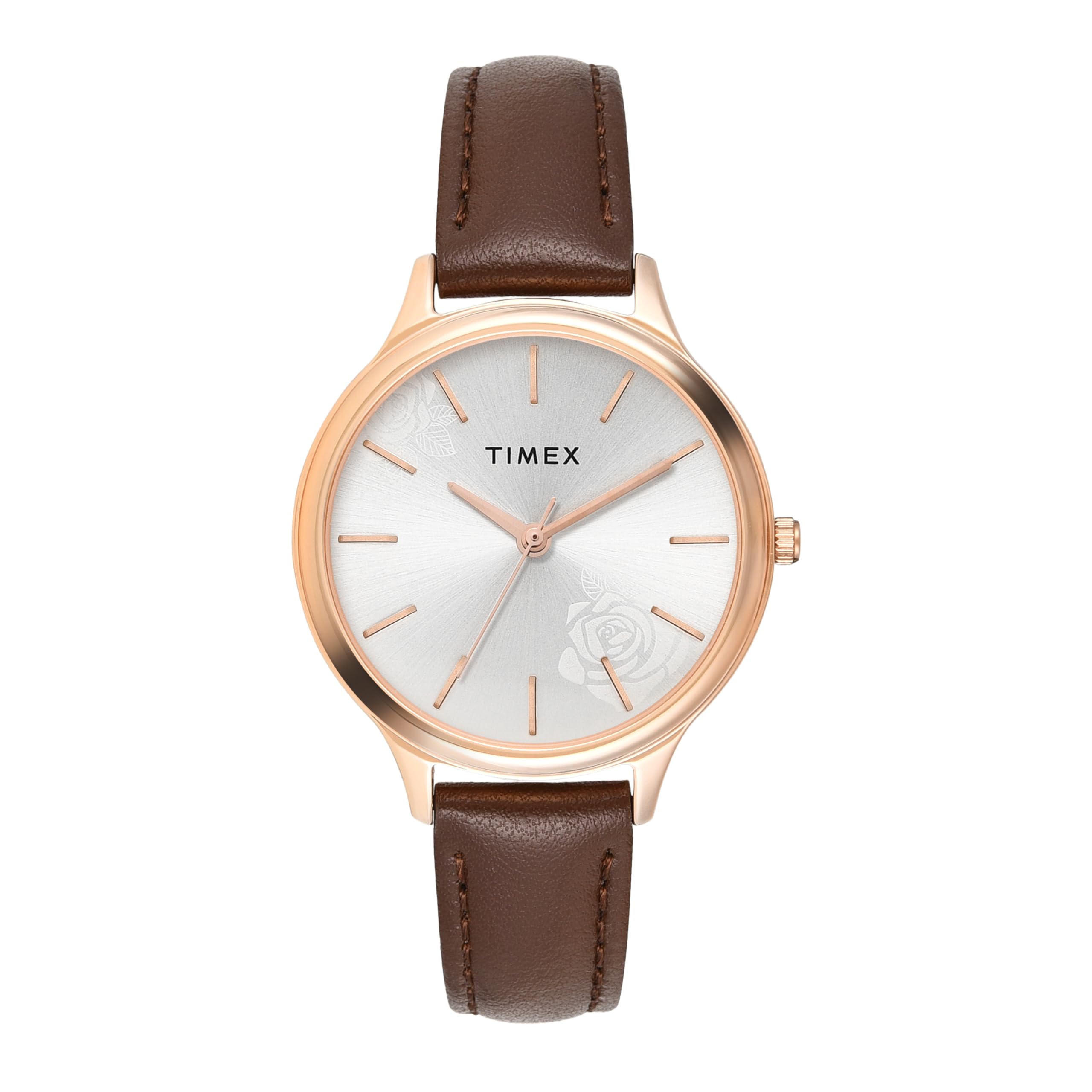 TIMEX Women Leather Silver Round Analog Dial Watch- Twtl12105, Band Color-Brown (B0CQRPLVKH) Amazon Price History, Amazon Price Tracker
