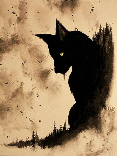 Buyartforless EDC373 - Lienzo decorativo para pared (9.4 x 7.1in), color negro