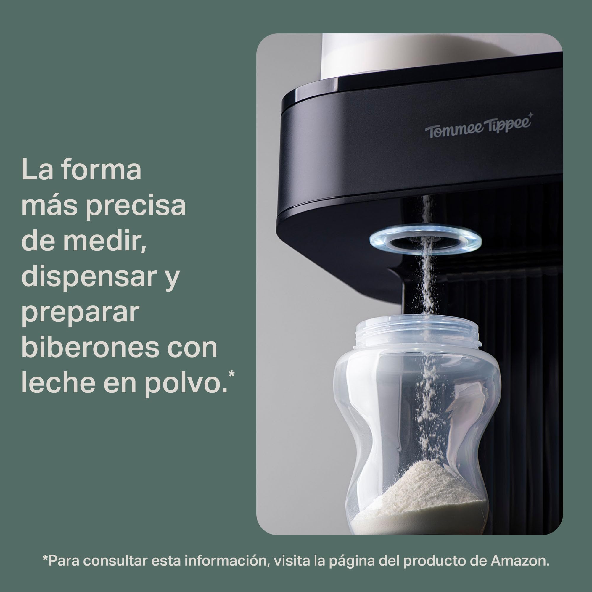 Tommee Tippee Preparador de Biberones Perfect Prep Pro con dispensador de leche en polvo, filtro de agua antibacteriano y asistencia personalizada en la app