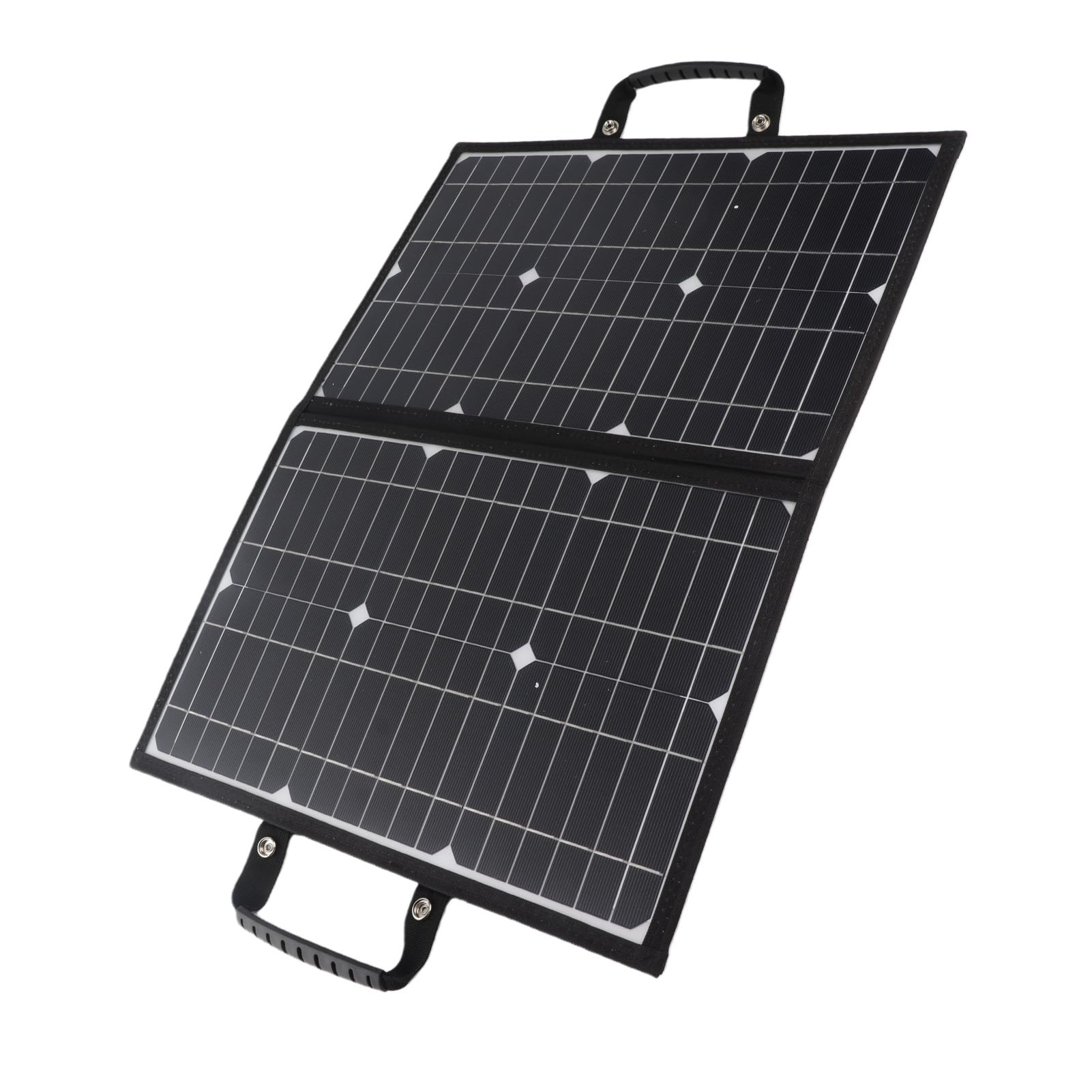 Generic Składany Monokrystaliczny Panel Słoneczny o Mocy 60 W z Pojemnikiem na Baterie i Podwójnym ładowaniem USB do Użytku na Kempingu i W Podróży