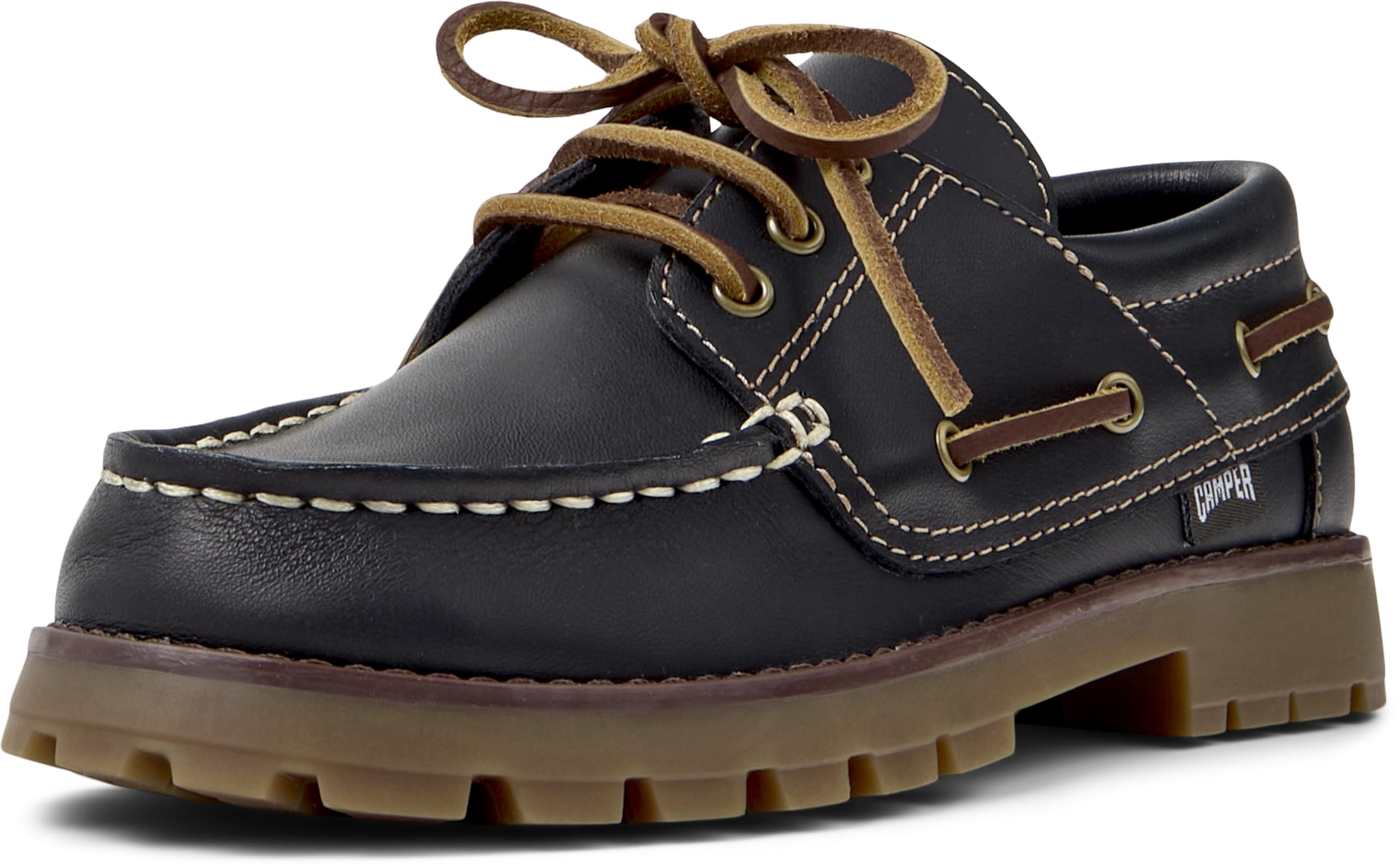 Camper Unisex Children's Compas K800416 Boat Shoe, Blue, 10 UK