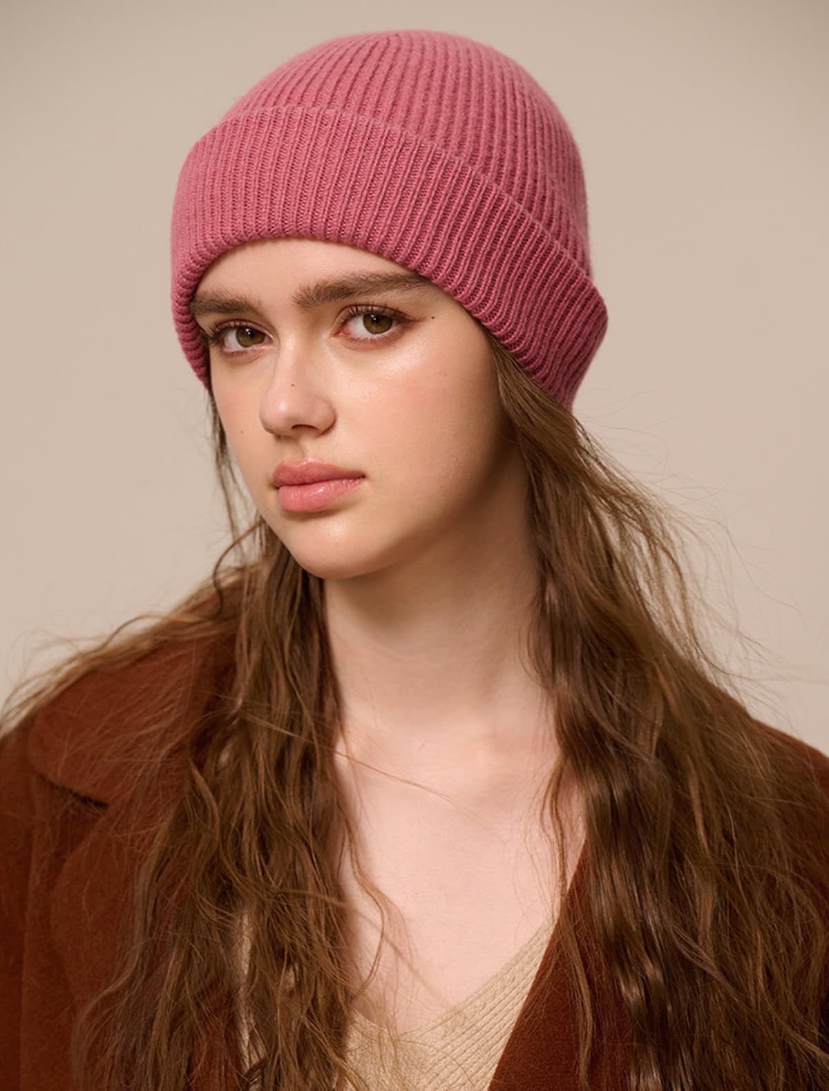 Modna miękka ciepła dzianinowa czapka beanie z mankietami dla mężczyzn i kobiet, 100% wełna, klasyczna dzianinowa czapka z czaszką na jesień zimę, swobodna, wiatroszczelna, outdoorowa czapka sportowa