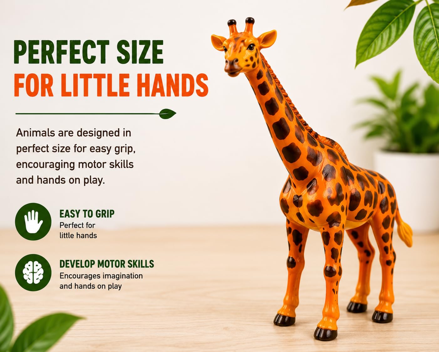 Wild & Farm Animal Figures Set for Kids - 24 Toys -6