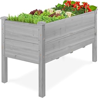 Best Choice Products 48" x 24" x 30" Raised Garden Bed with Extra Deep 16" Depth, Elevated Wood Planter Box Stand for Backyard, Patio, Balcony, Natural Fir Wood