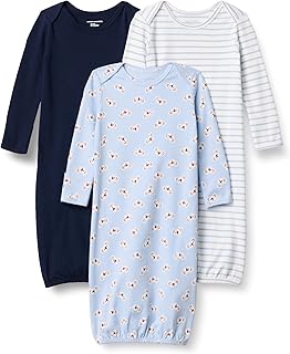 Amazon Essentials Unisex Babies' Long Sleeve Sleeper Cotton Gown