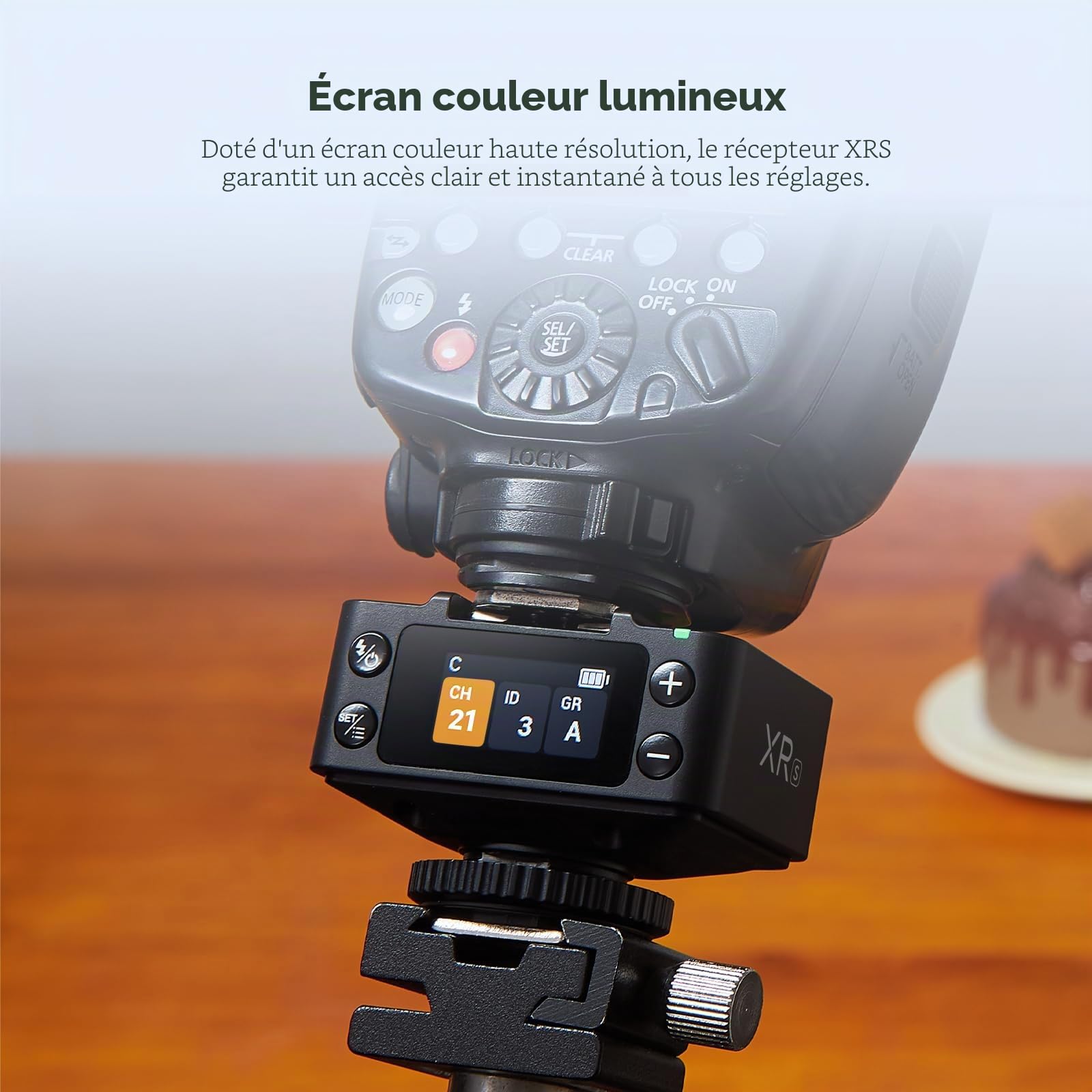 Godox XR S XR-S TTL Récepteur sans Fil pour Appareil Photo Sony, Mise à Niveau du Godox X1R-S, 2,4G HSS Déclencheur à Distance, Sync avec X3/X3Pro émetteur, Batterie Intégrée, Ecran Couleur Lumineux
