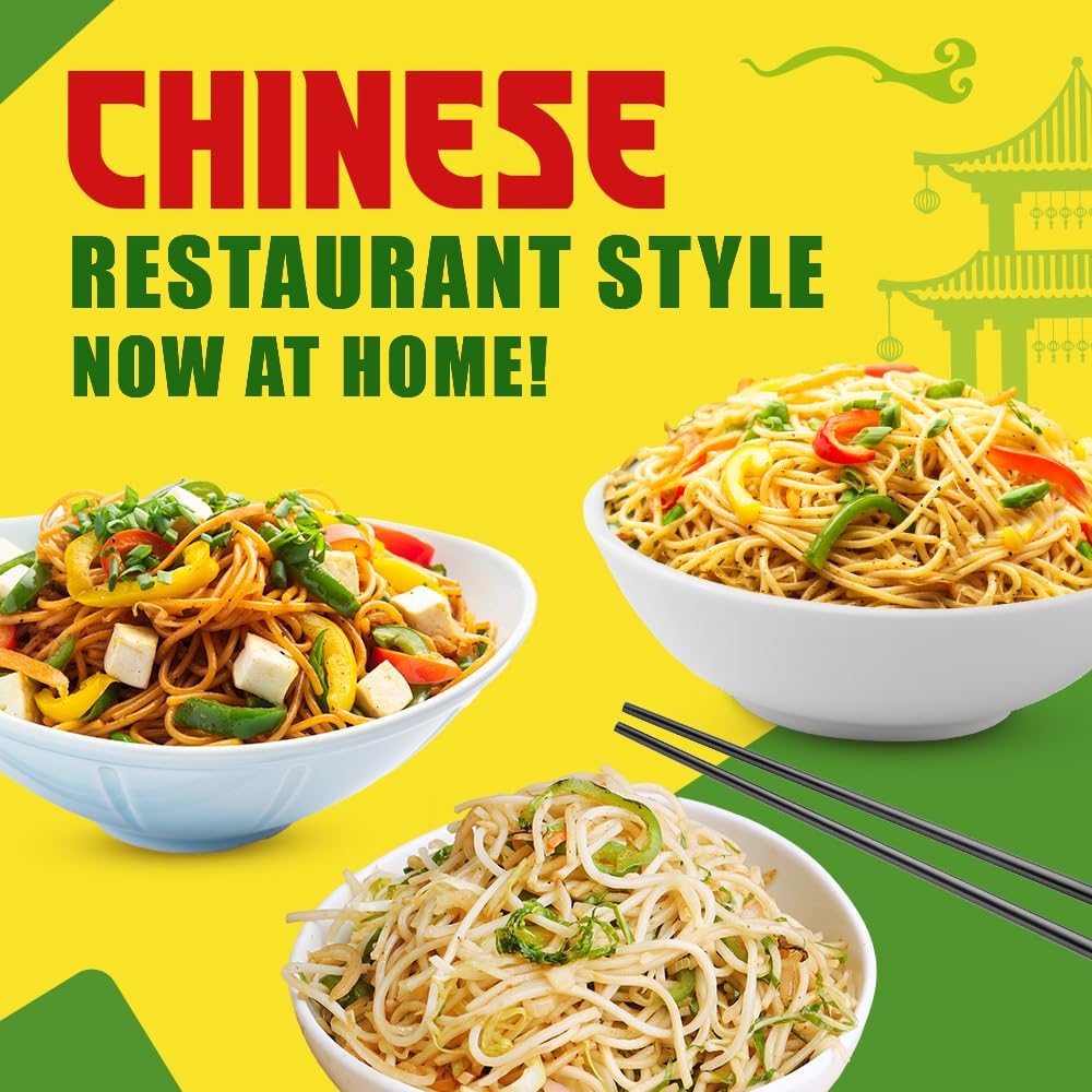Keya Hakka Noodle Veg 150g pack of 2 | Chinese Restaurant Style | Quick & Easy to Prepare | Steamed & Air Dried | Zero Oil | Natural Ingredients | Zero Trans Fat | Delicious Taste | Ideal for Home-Cooked Chinese Meals 1