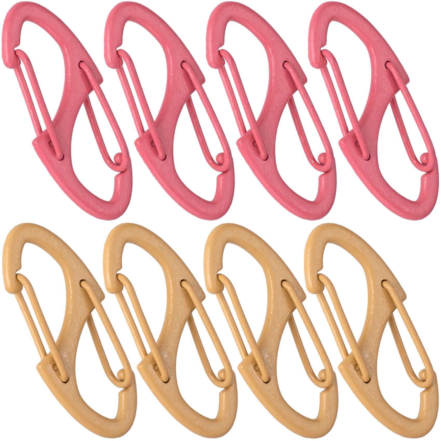 HINZIC 8pcs Anti Theft Zipper Locks, S-Shape Dual Opening Theft Deterrent Clasps, Zipper Clips Replacement for Backpacks Luggage Clothing Traveling