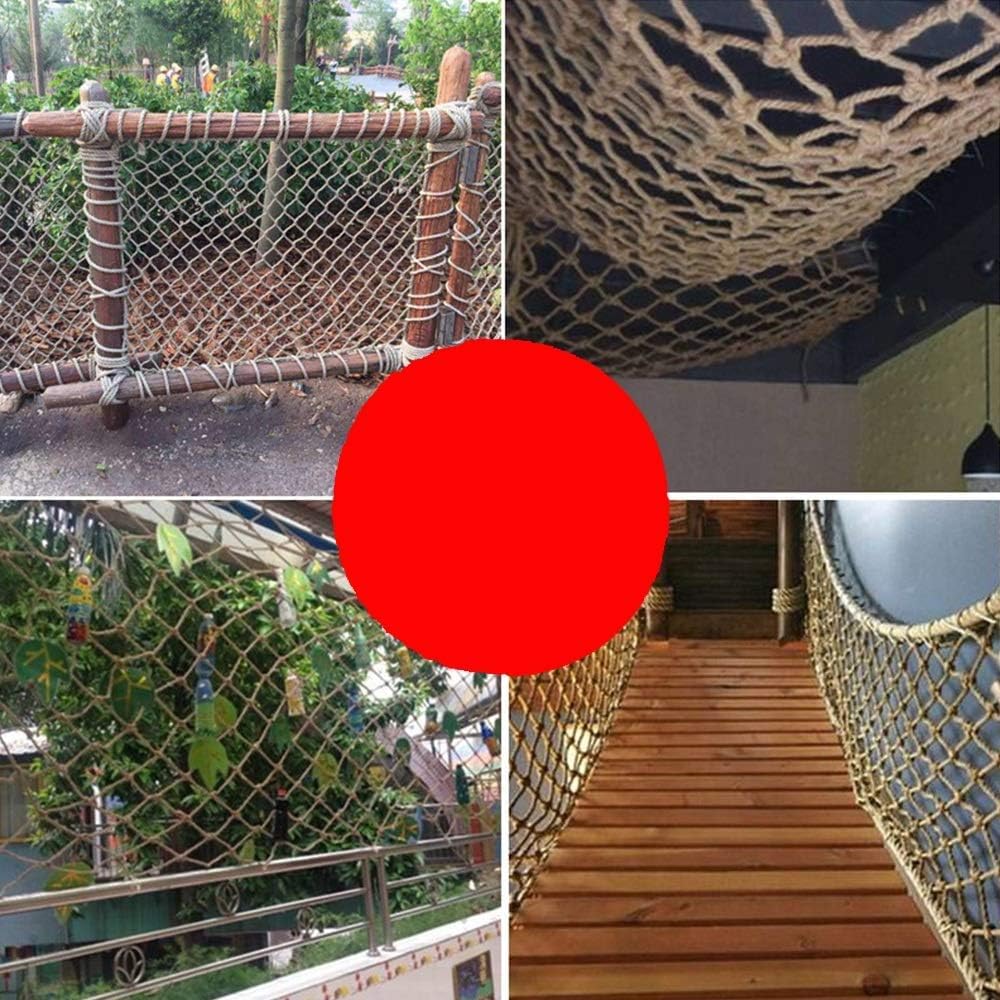 Red de Cuerda cáñamo Seguridad - Valla for bebés Barandilla Escaleras Balcón protección for niños prevención caídas(1m*3m)