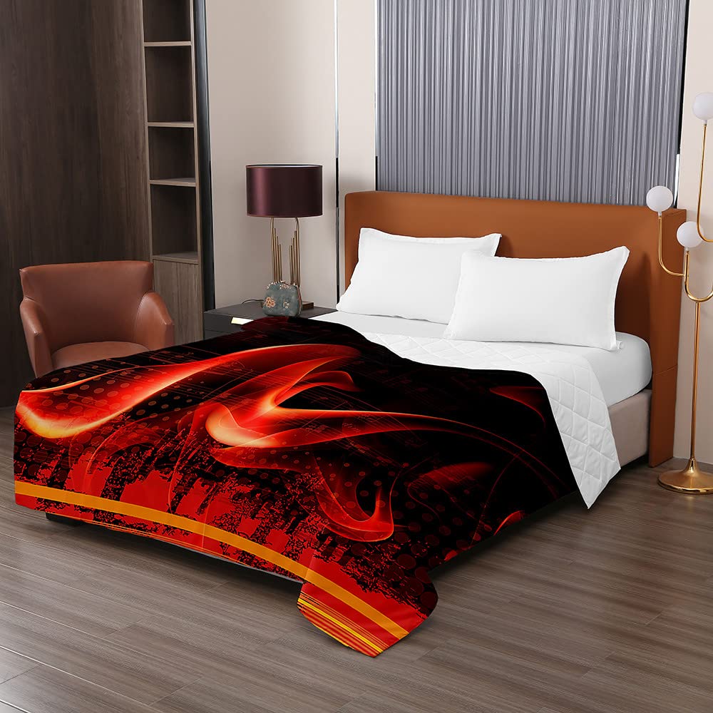 Oduo Boutis Couvre Lit Matelassé De Microfibre, 3D Batterie Impression Dessus Couverture Climatisation Couette Parure De Lit Èté Canapé L'Air Conditionné Courtepointe (Mur Gris,230x260cm