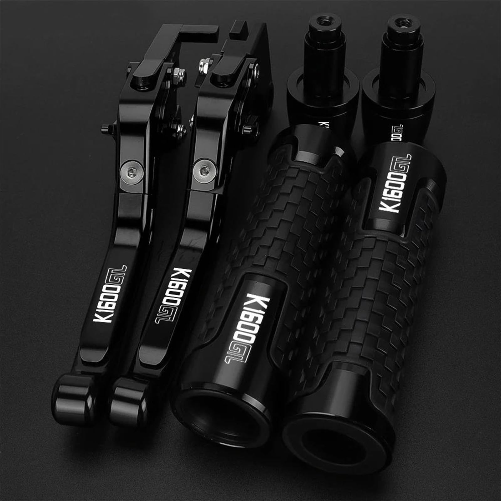 GQUIKGW Replace Motorcycle Handlebar Handle Bar Hand Grips Folding Brake Clutch Levers for BMW K1600GTL K 1600GTL K1600 GTL 2011-2016(Black2)