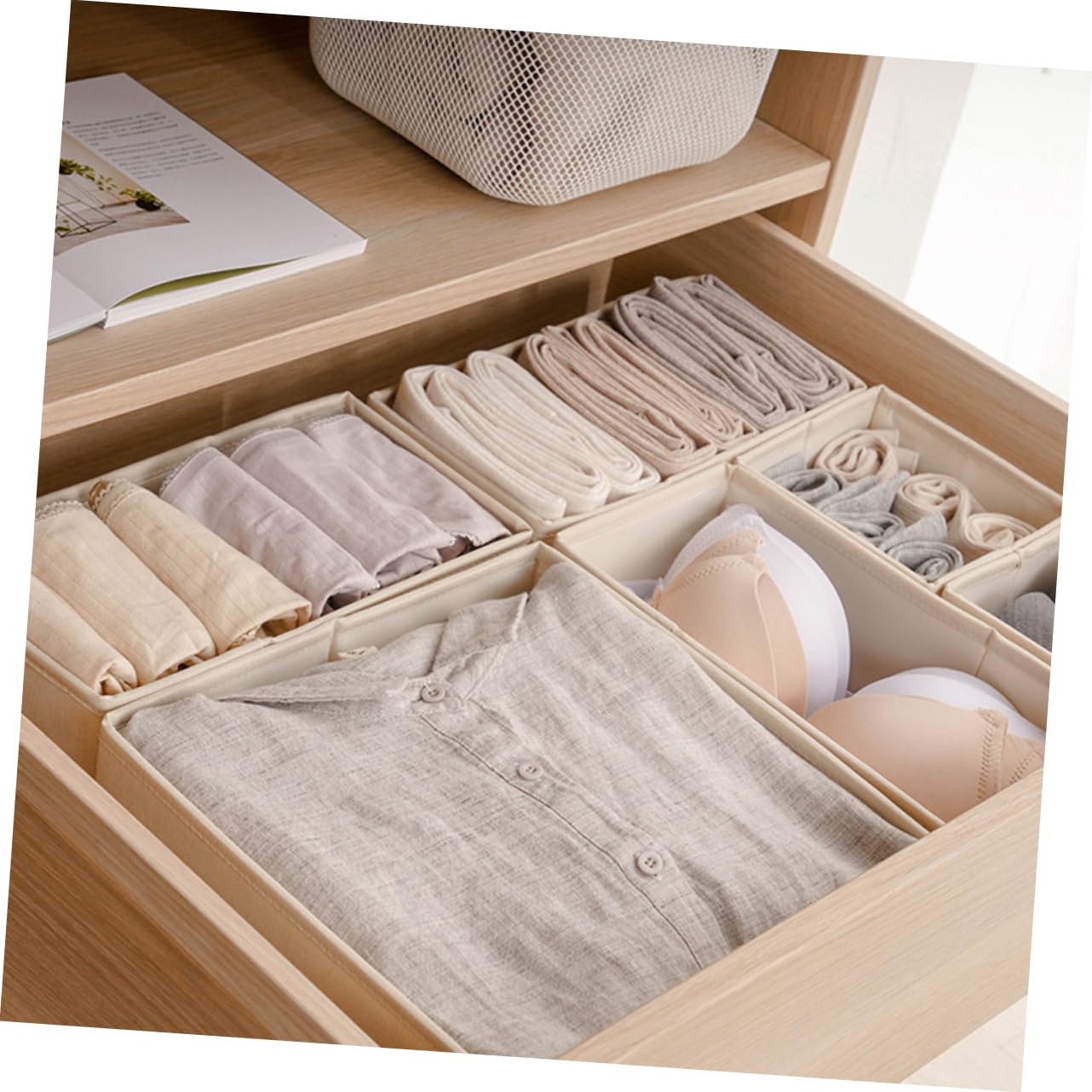 LABRIMP 3piezas Caja De Almacenamiento De Ropa Interior Organizador De Sujetadores Armario De Calcetines Gran Capacidad
