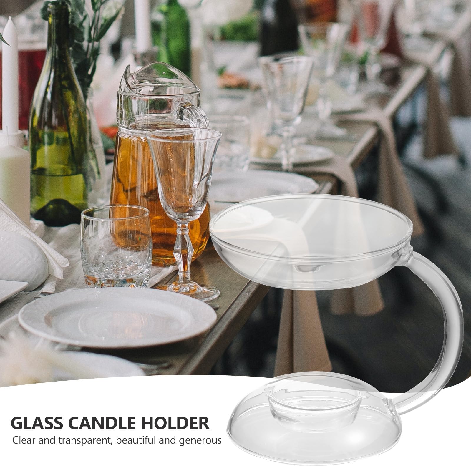 Veemoon Candelabro de Cristal Portavelas Adecuado para Tealight y Aceite Esencial, Lámpara de Aromaterapia para Vela Aromática Adecuado para Bodas y Bares