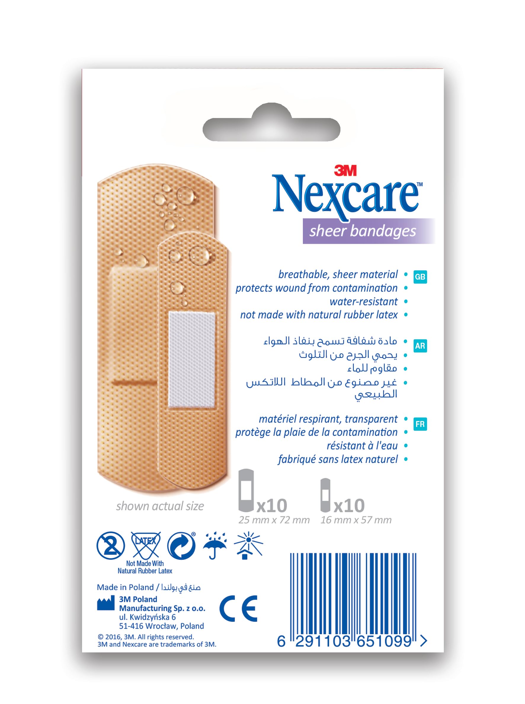 Nexcare Sheer Bandages Assorted Sizes 20 Pieces - Multi-Size Skin-Tone Adhesive Plasters for Cuts of Any Size, Breathable Discreet Wound Cover, Compact Home & On-the-Go Variety Pack
