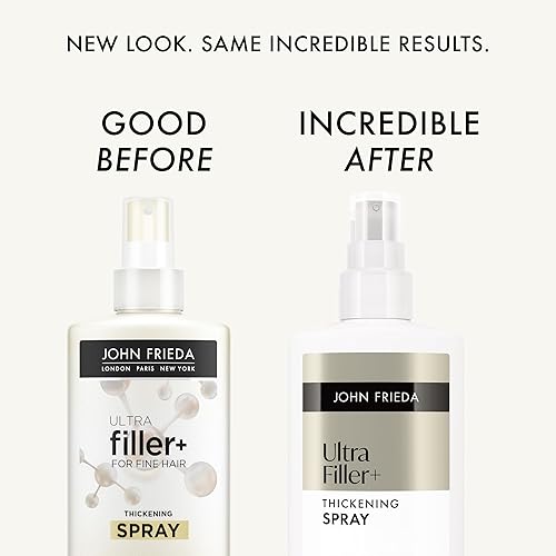 Miniatura 2 de John Frieda ULTRAfiller+ Spray engrosador, Spray engrosador y fortalecedor para cabello dañado o fino, infundido con biotina y ácido hialurónico
