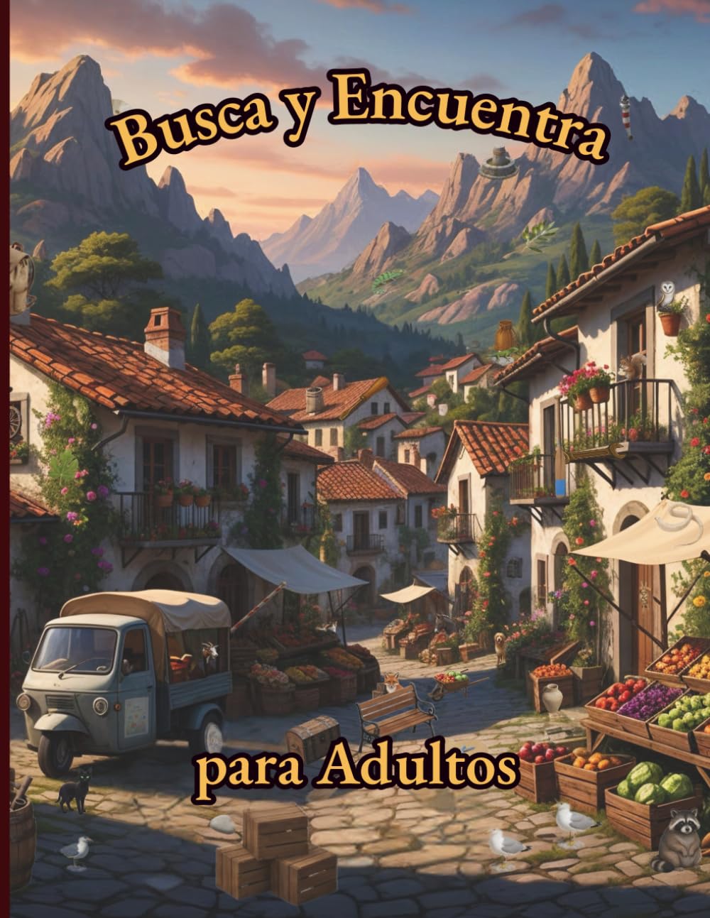 Busca y Encuentra para Adultos: 20 Escenas Ilustradas con 32 Objetos Ocultos en Cada Una – Desafío de Observación para Adultos y Mayores, Ideal para Mejorar la Concentración y la Relajación