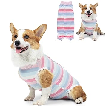 Coppthinktu Dog Recovery Suit for Abdominal Wounds or Skin Diseases, Breathable Dog Surgery Recovery Suit for Dogs, E-Collar Alternative After Surgery Wear Anti Licking Wounds. (Pink M)