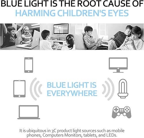 Miniatura 3 de SEEAFUN Gafas de luz azul para niños y niñas con bonita funda de automóvil, protección UV400, antirayos azules, edades de 3 a 12 años