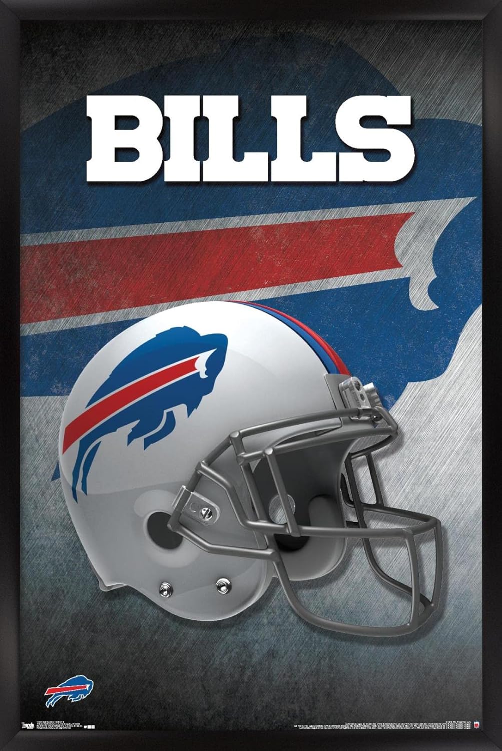 Trends International NFL Buffalo Bills - Helmet 16 Wall Poster, 22.375" x 34", Black Framed Version