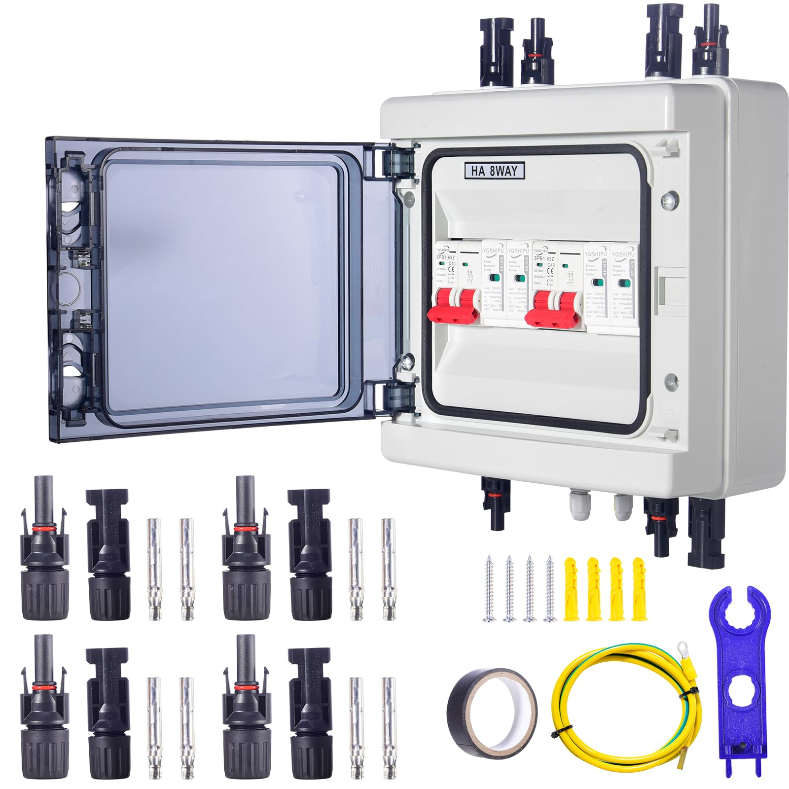Protezione Sovratensioni Fotovoltaico HENYEER - Interruttore Isolatore CC 40A/1000V, 2 Stringhe, IP65 - Foto 10