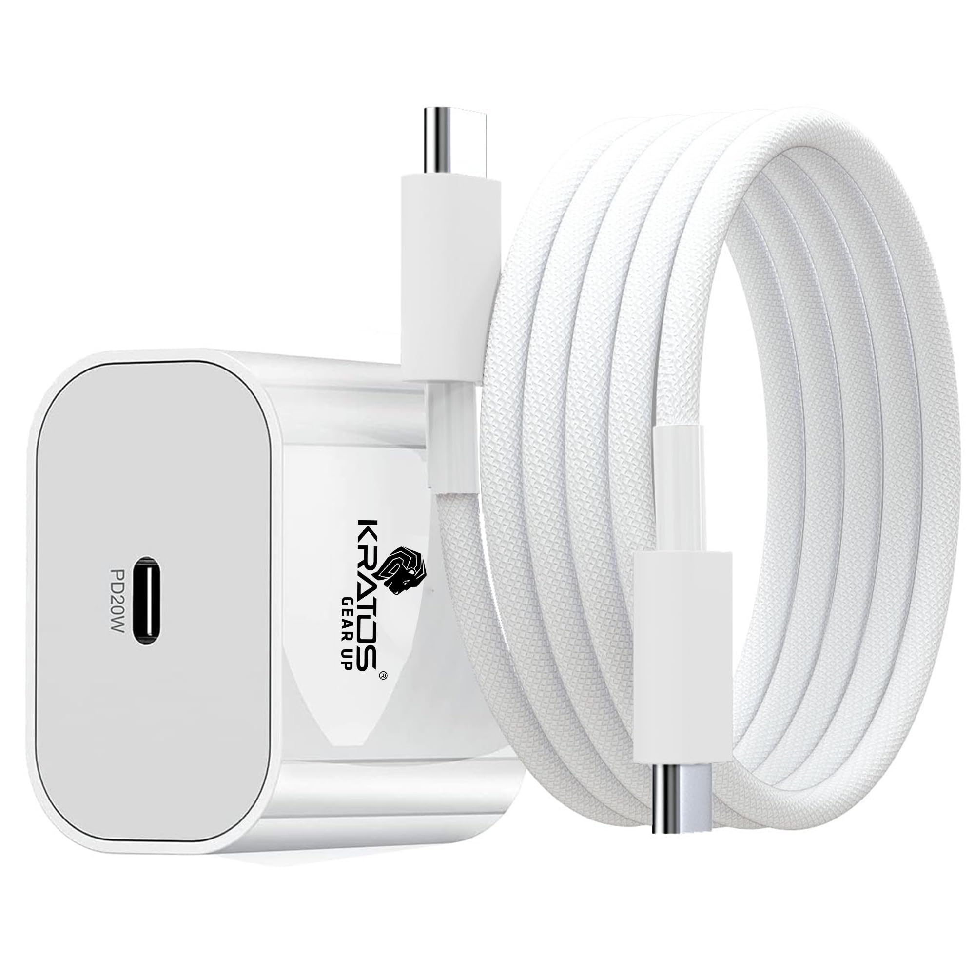 Kratos Power PQ1 45 W Charger Adapter, Dual Port (USB + Type C), Supports PD Charging via Type C Port, Compatible with Smartphones, Tablets & Smartwatch, Fast Charger Type c,White — Amazon image 13