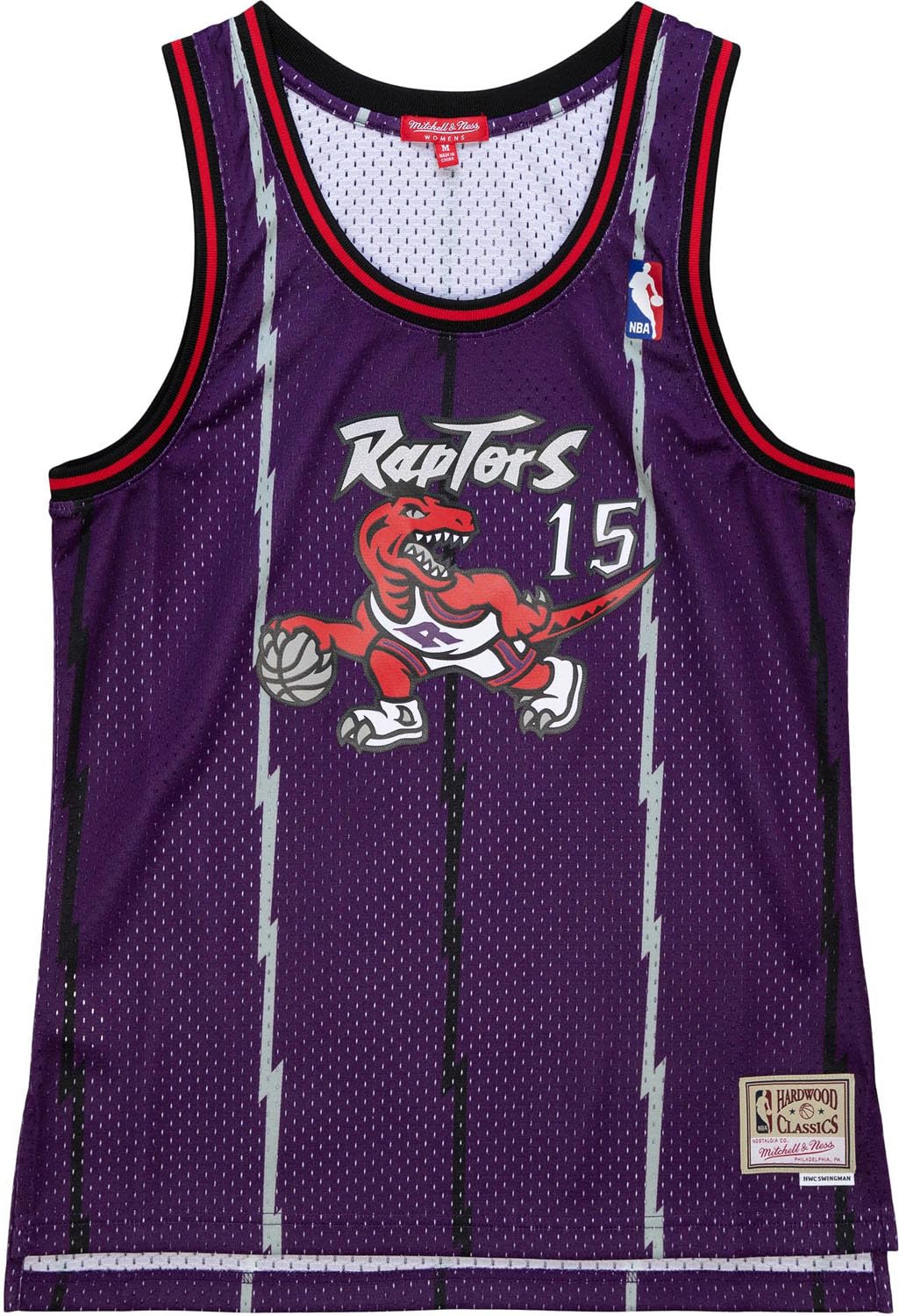 Mitchell & Ness Vince Carter #15 Toronto Raptors 1998-99 Swingman NBA - Maglietta da donna, colore: Lilla