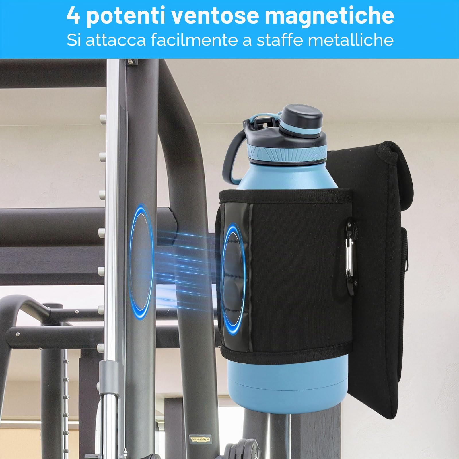 prota Magnetico Fitness Borsa, Borsa Magnetica per Accessori Palestra, Accessori Palestra Borsa da Palestra Magnetica per Palestra per Borracce Cellulari Chiavi