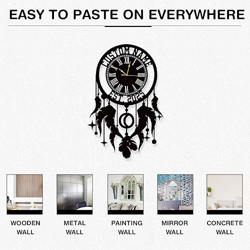 Miniatura 5 de Relojes de pared bohemios personalizados, relojes de pared decorativos, silenciosos, funciona con pilas, decoración del hogar, reloj colgante