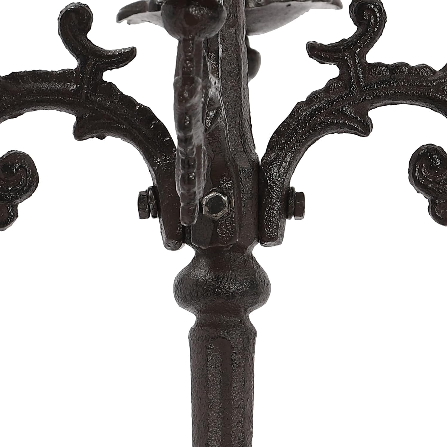 Portacandele Vintage A 5 Bracci in Ghisa - Elegante Portacandele Antico A Cono per Tavolo da Pranzo, Feste, Natale E Compleanni - Centrotavola Resistente