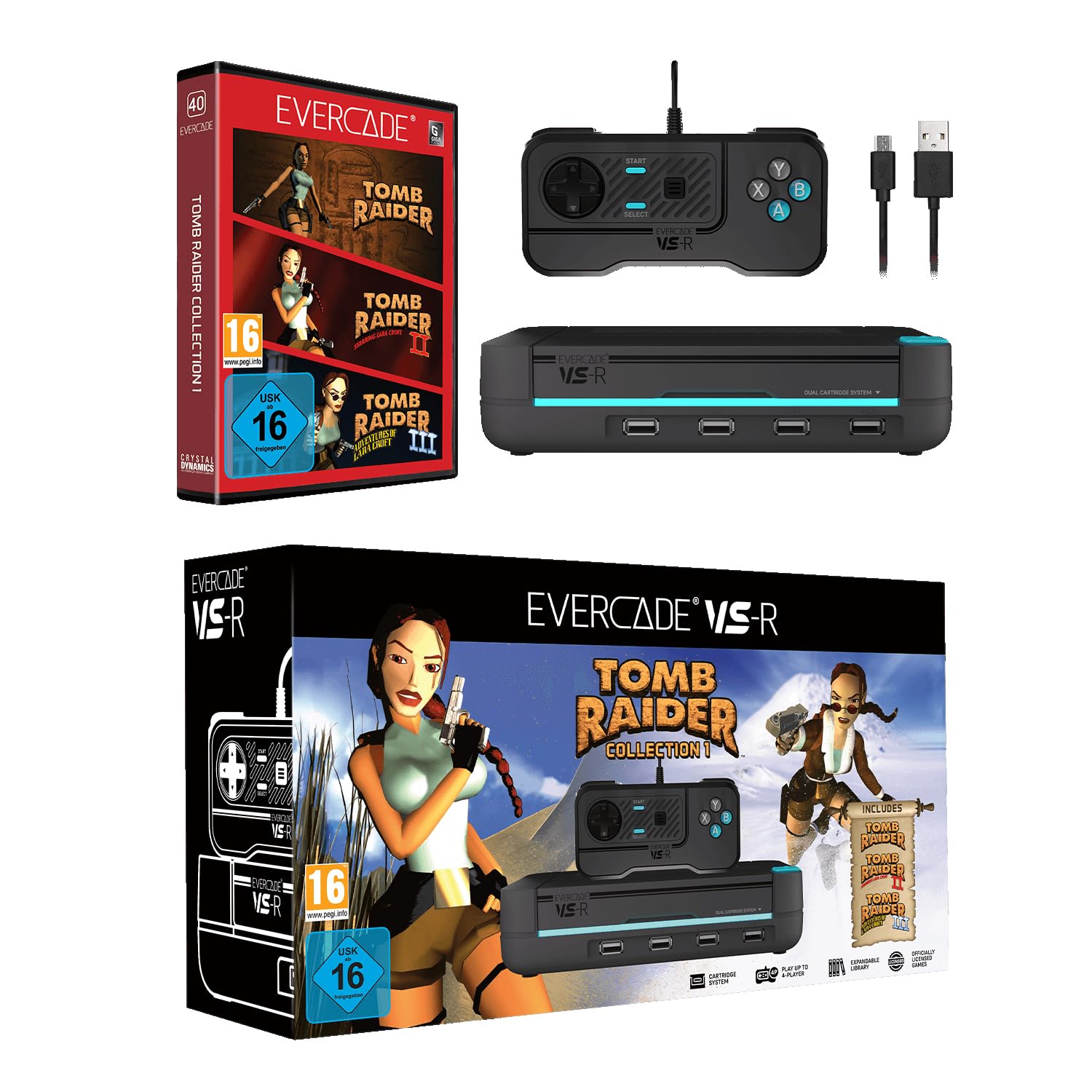 Blaze Evercade VSR + Tomb Raider Collection 1