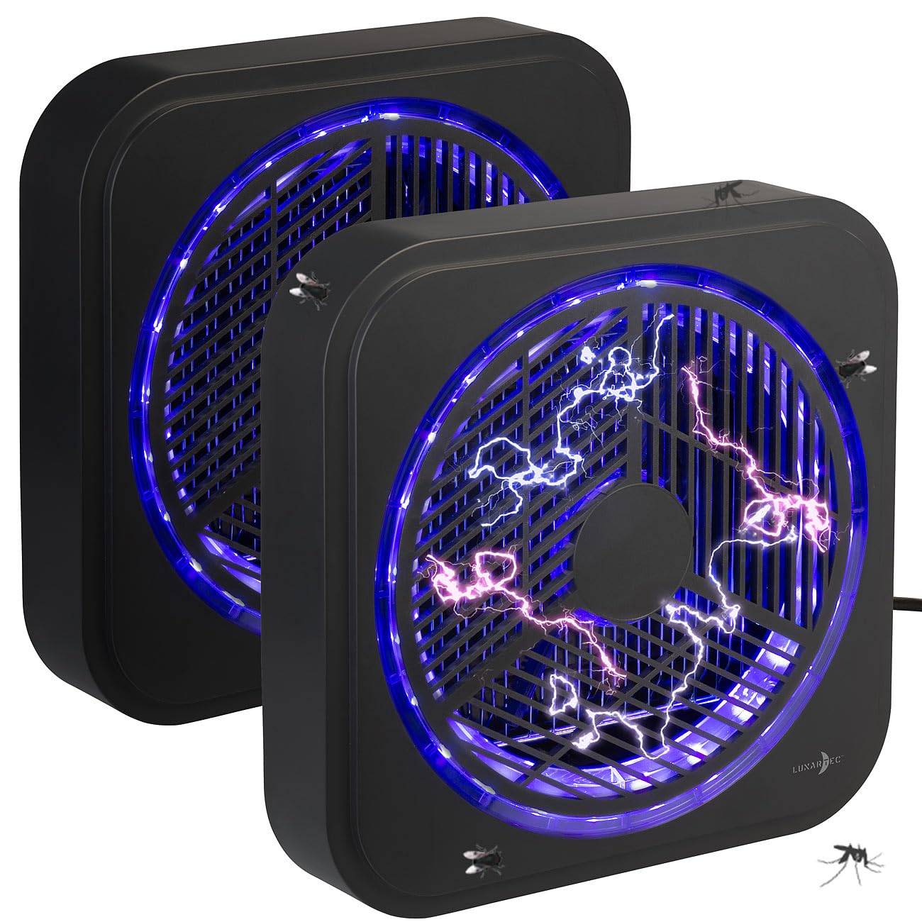 Lunartec UV-Mückenlampe: 2er Set UV-Insektenvernichter zur Wandmontage, mit Selbstreinigung (Licht-Insektenvernichter, Insektenfalle)