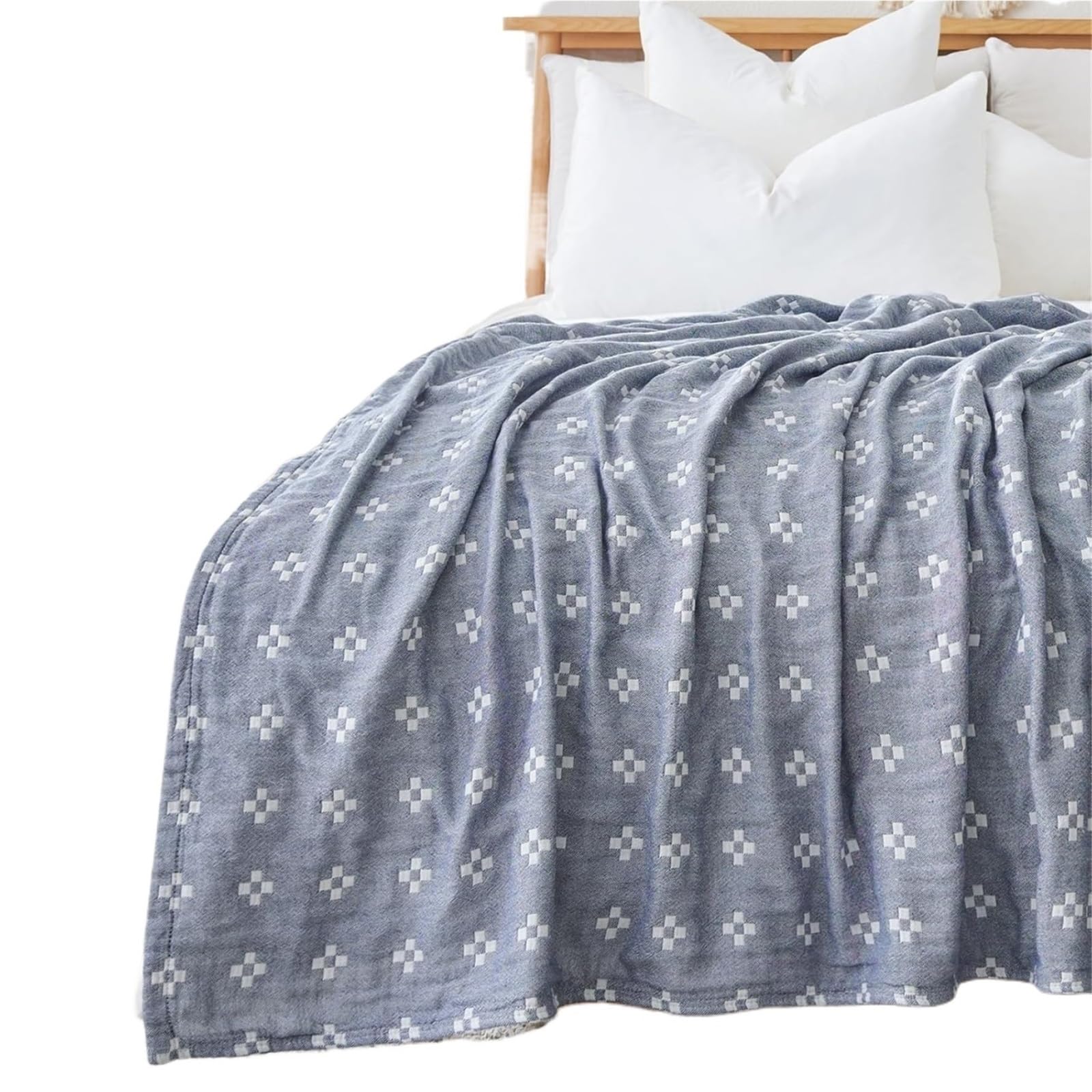 HKSDKABOP Muslin Throw Blanket Multicolor Multiple Sizes 3-Layer Washable(Color7,200x230cm)