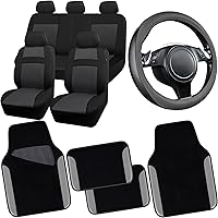 Vista 11 de CAR PASS Alfombrilla impermeable para automóvil, alfombrillas universales para automóvil con almohadilla para el talón del conductor, alfombra