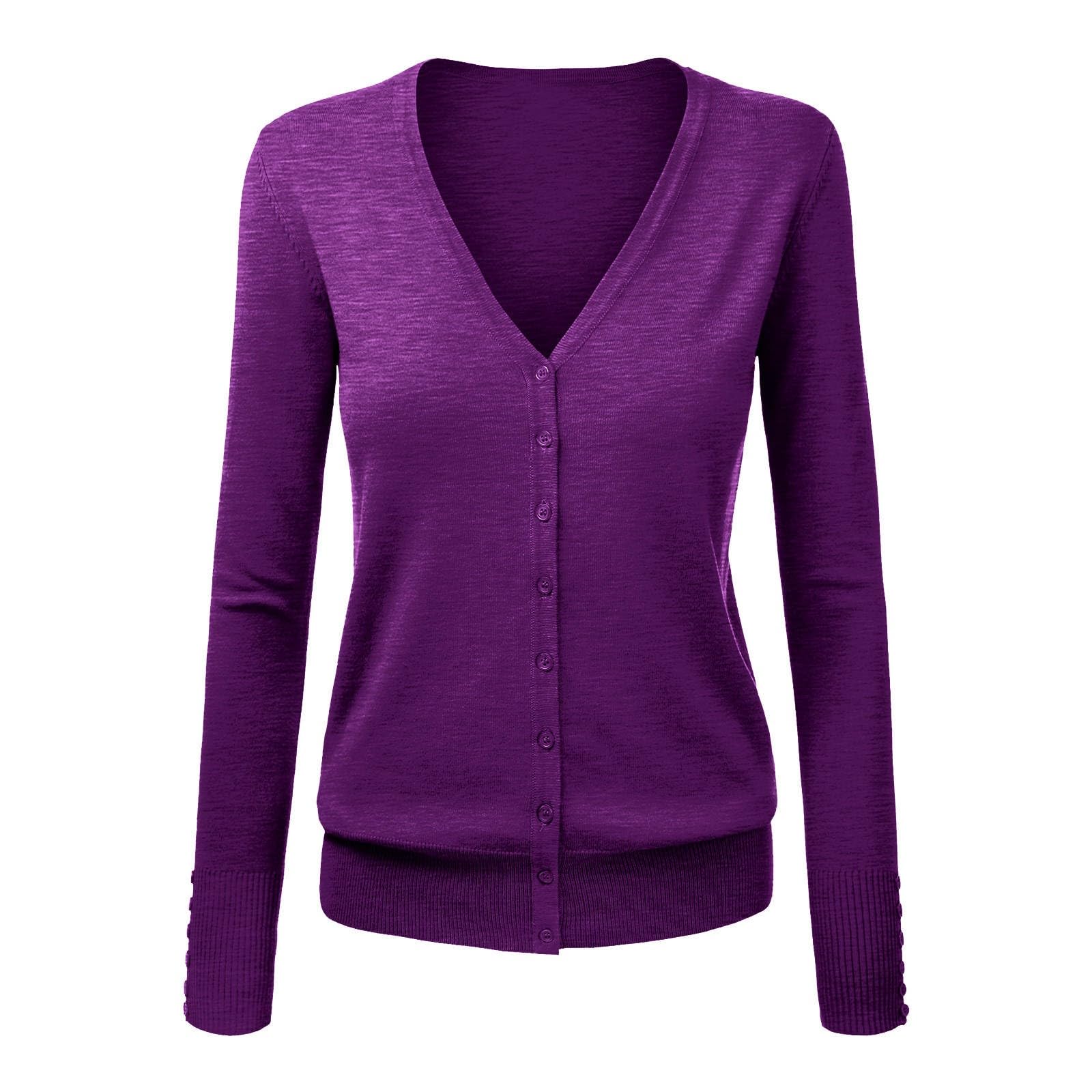 Cardigans para mujer elegante cárdigan casual manga larga suéter de punto estrecho transpirable con botones chaqueta camisa con cuello en V ligero clásico cárdigan de punto con botón verano