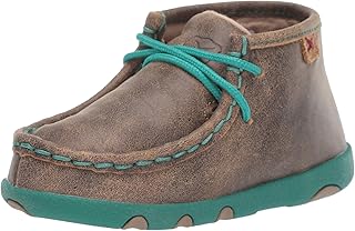 Twisted X Infant Driving Moccasins, Color: Bomber/Turquoise, Size: 6, Width: M (ICA0008-6-M)