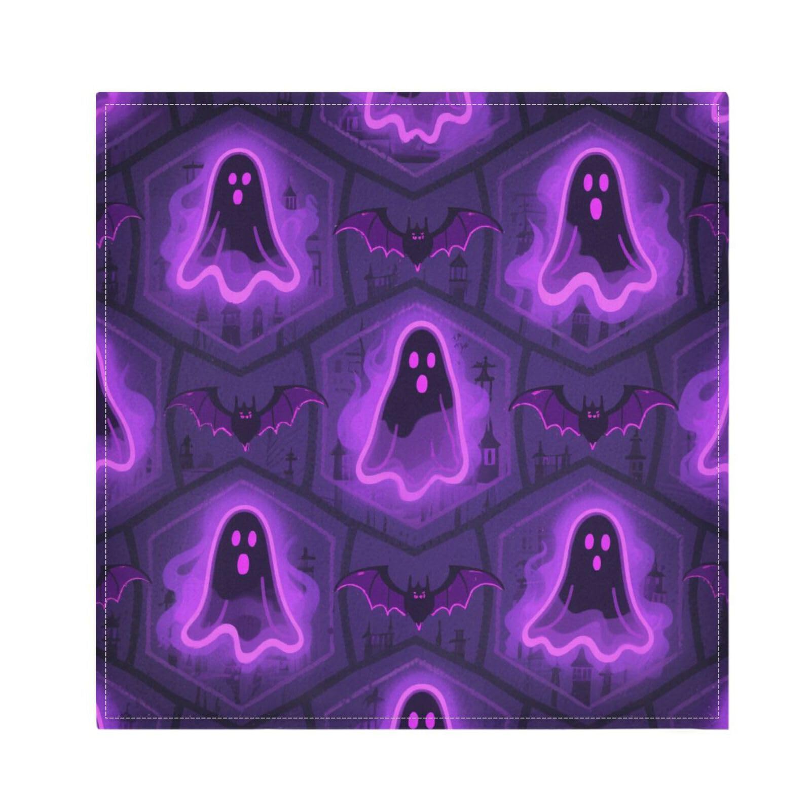 Serviettes de table Halloween lavables en tissu pour éviter le jetable au repas de fête