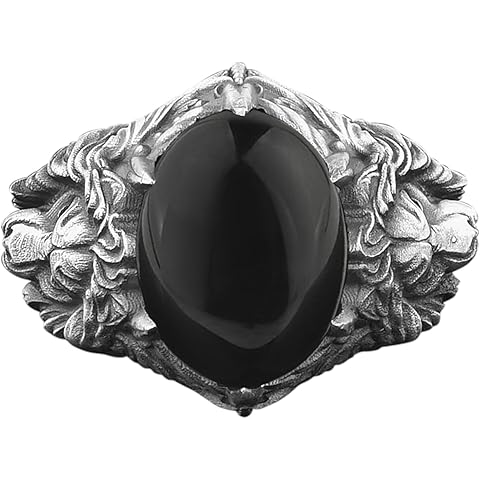 BySilverStone - Carnelian Silver Men Ring in Sterling Silver, Carnelian Leo Zodiac Sign Ring for Men, Oval Red Stone Rings with Engraved Lion on Side, Gift for Dad