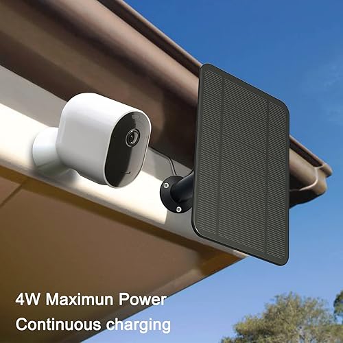 Miniatura 6 de Panel solar de 4 W y 6 V compatible con Arlo Pro 3Pro 4UltraUltra 2 y Arlo Go 2, incluye soporte de pared seguro, IP65 resistente a la intemperie,