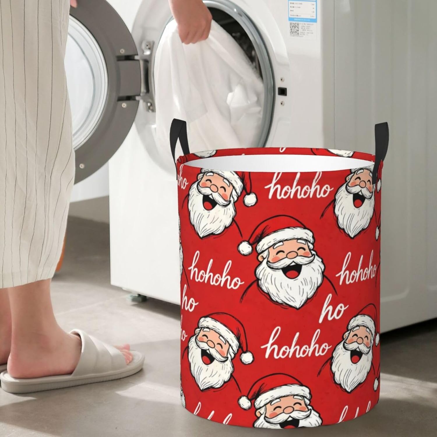 Cute Christmas Holidays Laundry Hamper,Portable Clothes Hampers,Storage Basket Toys Storage Organizer For Home Dorm